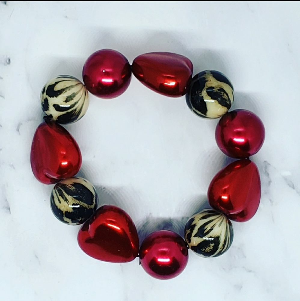 Leopard hearted bracelet
